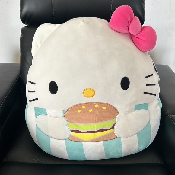 Hello Kitty NWT summertime 20/23” large original Squishmallow plush-burger!! - Picture 8 of 10